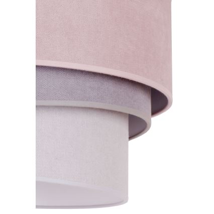 Duolla - Plafonnier TRIO 1xE27/15W/230V diam. 45 cm rose/gris/blanc