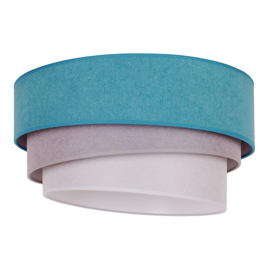 Duolla - Plafonnier TRIO 1xE27/15W/230V diam. 45 cm turquoise/gris/blanc