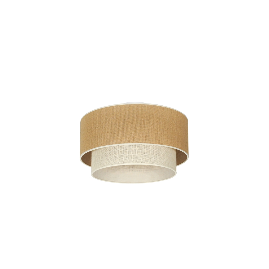 Duolla - Plafonnier YUTE BOHO 1xE27/15W/230V d. 45 cm marron/crème