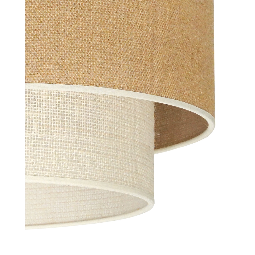 Duolla - Plafonnier YUTE BOHO 1xE27/15W/230V d. 45 cm marron/crème