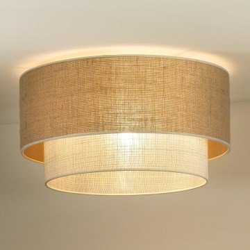 Duolla - Plafonnier YUTE BOHO 3xE27/15W/230V d. 60 cm marron/crème