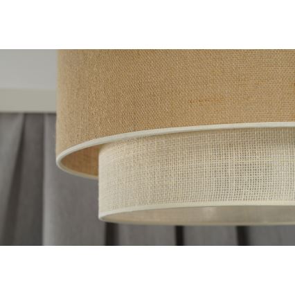 Duolla - Plafonnier YUTE BOHO 3xE27/15W/230V d. 60 cm marron/crème