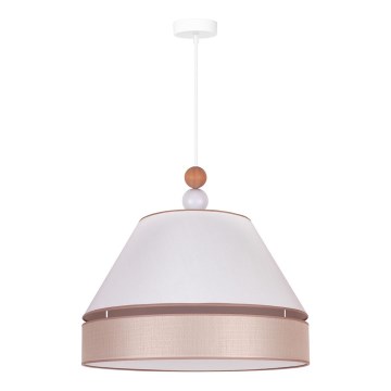 Duolla - Suspension filaire AVIGNON 1xE27/15W/230V diam. 50 cm blanc/beige