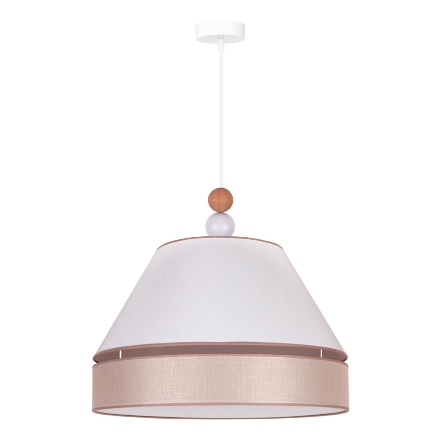 Duolla - Suspension filaire AVIGNON 1xE27/15W/230V diam. 50 cm blanc/beige