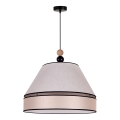 Duolla - Suspension filaire AVIGNON 1xE27/15W/230V diam. 60 cm beige