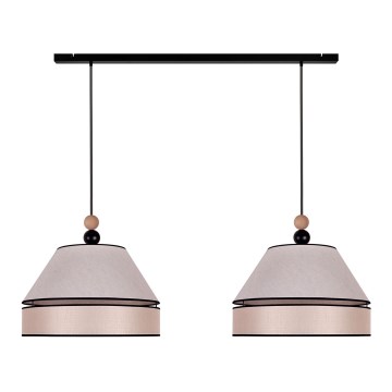 Duolla - Suspension filaire AVIGNON 2xE27/15W/230V beige