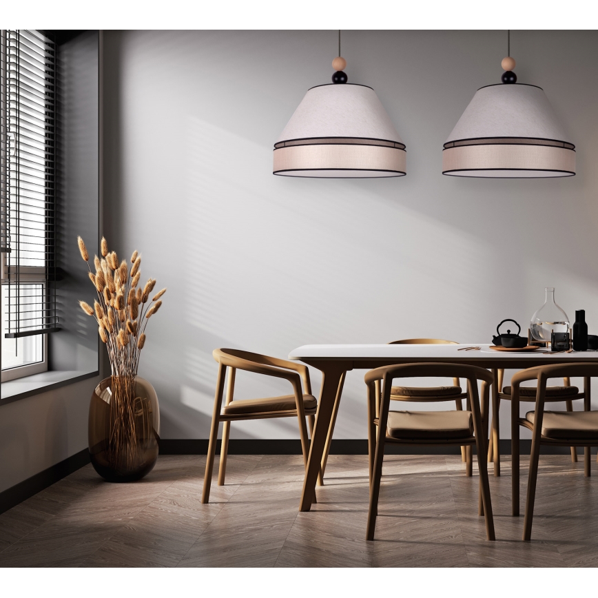 Duolla - Suspension filaire AVIGNON 2xE27/15W/230V beige