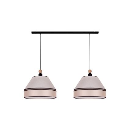 Duolla - Suspension filaire AVIGNON 2xE27/15W/230V beige