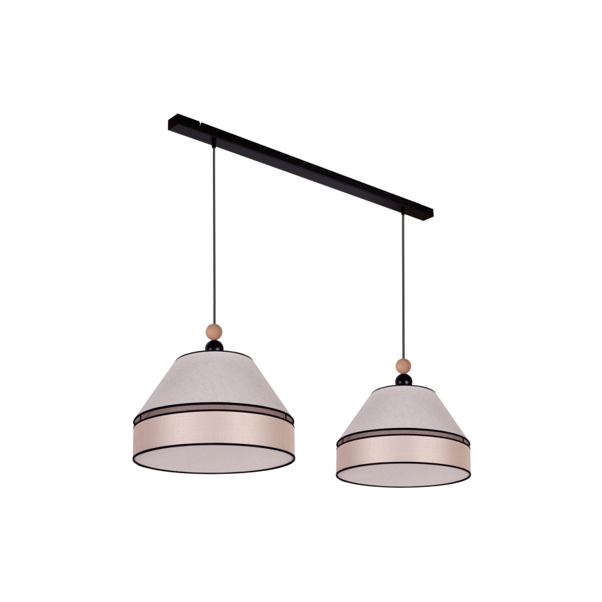 Duolla - Suspension filaire AVIGNON 2xE27/15W/230V beige