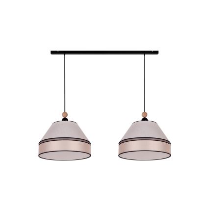 Duolla - Suspension filaire AVIGNON 2xE27/15W/230V beige