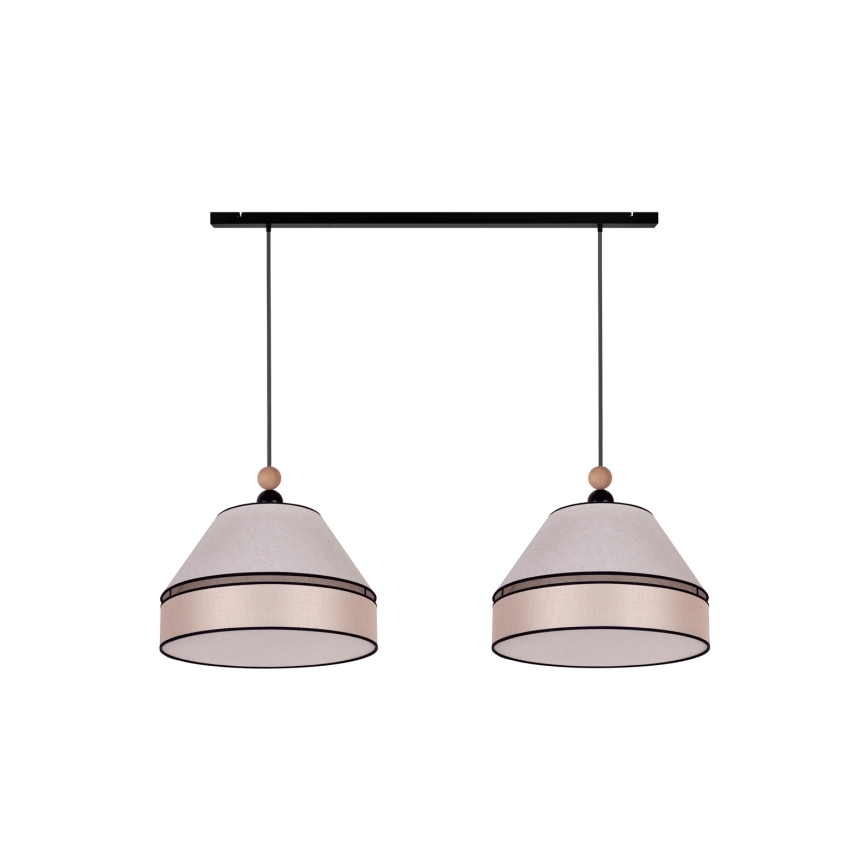 Duolla - Suspension filaire AVIGNON 2xE27/15W/230V beige