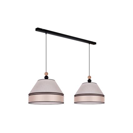 Duolla - Suspension filaire AVIGNON 2xE27/15W/230V beige