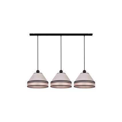 Duolla - Suspension filaire AVIGNON 3xE27/15W/230V beige