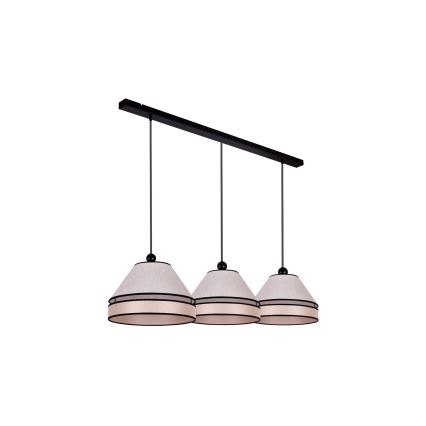 Duolla - Suspension filaire AVIGNON 3xE27/15W/230V beige