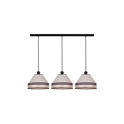 Duolla - Suspension filaire AVIGNON 3xE27/15W/230V beige