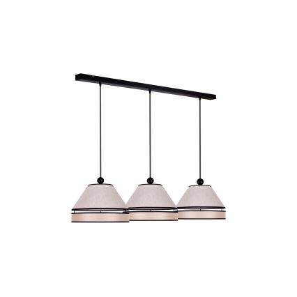 Duolla - Suspension filaire AVIGNON 3xE27/15W/230V beige