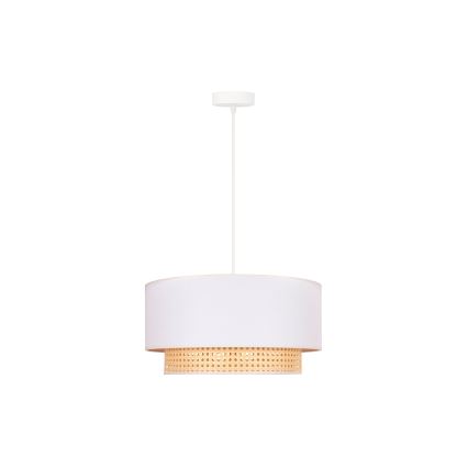 Duolla - Suspension filaire BOHO 1xE27/15W/230V d. 45 cm crème/rotin