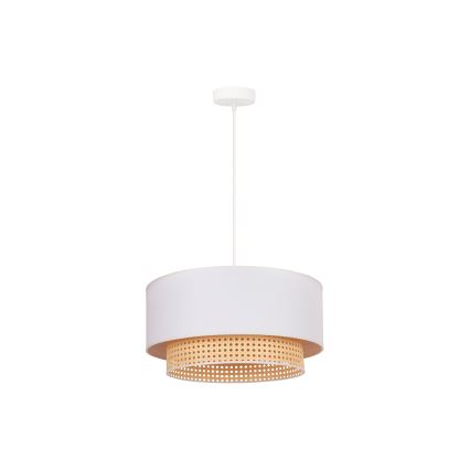 Duolla - Suspension filaire BOHO 1xE27/15W/230V d. 45 cm crème/rotin