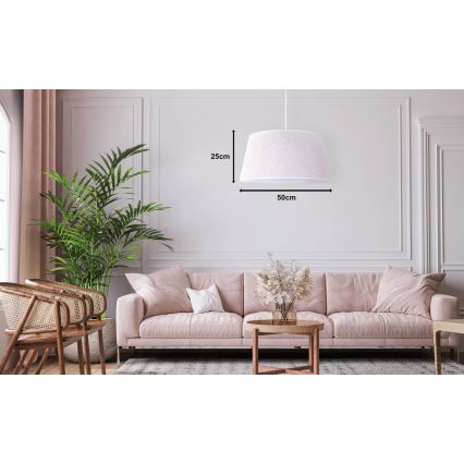 Duolla - Suspension filaire BOUCLE 1xE27/15W/230V diam. 50 cm blanc