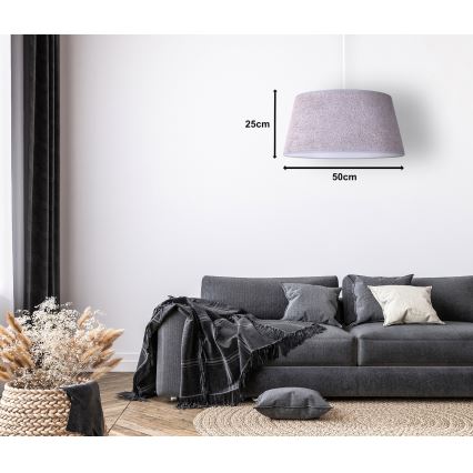 Duolla - Suspension filaire BOUCLE 1xE27/15W/230V diam. 50 cm gris