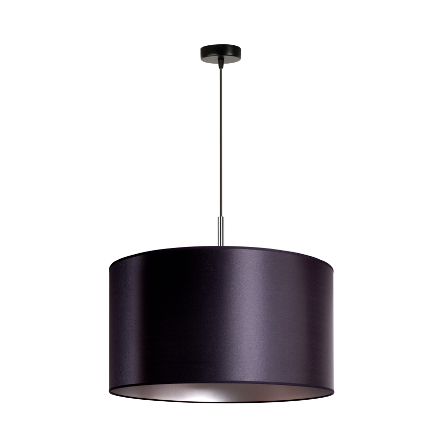 Duolla - Suspension filaire CANNES 1xE27/15W/230V diam. 45 cm noir/argent