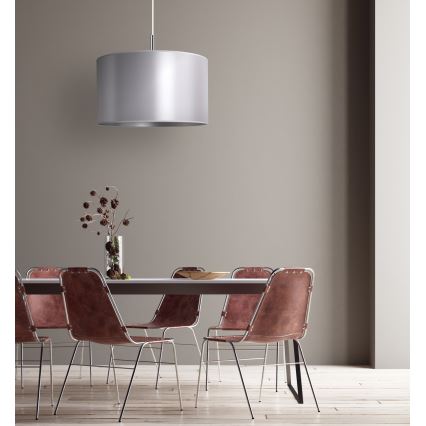 Duolla - Suspension filaire CANNES 1xE27/15W/230V diam. 50 cm argent