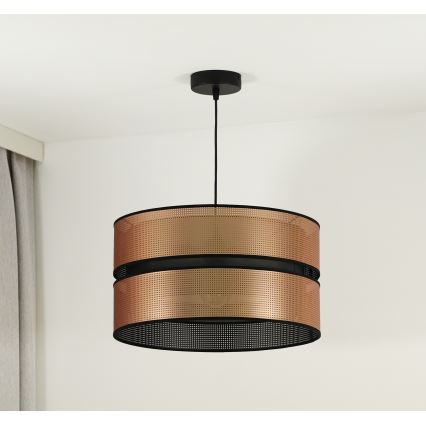 Duolla - Suspension filaire COPPER SHINY 1xE27/15W/230V d. 40 cm cuivre/noir