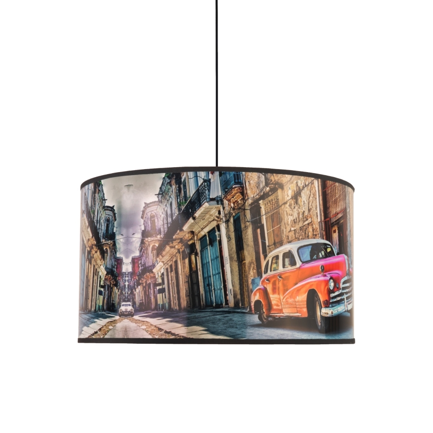 Duolla - Suspension filaire CUBA ROUGE 1xE27/15W/230V d. 35 cm