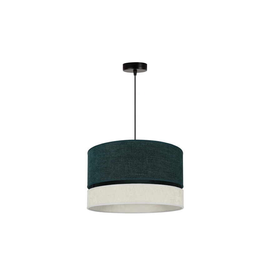 Duolla - Suspension filaire DOUBLE 1xE27/15W/230V d. 40 cm vert/gris