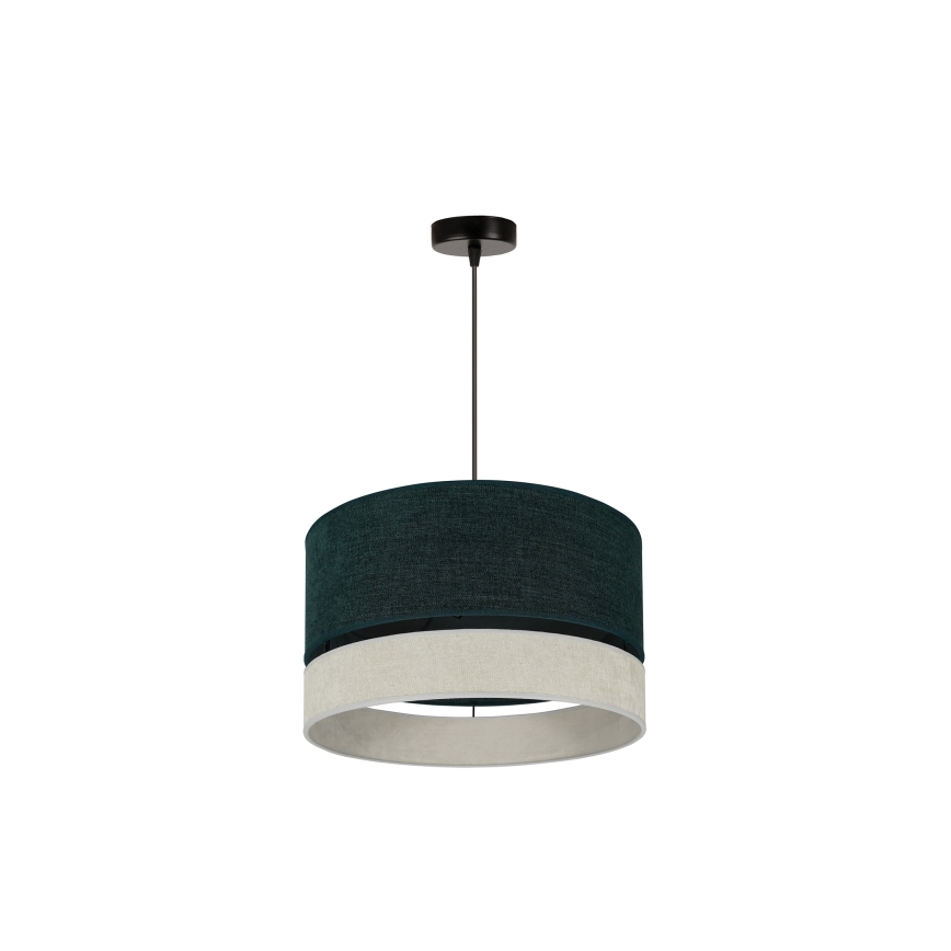 Duolla - Suspension filaire DOUBLE 1xE27/15W/230V d. 40 cm vert/gris