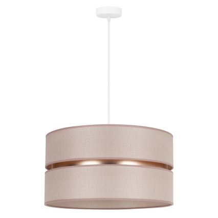 Duolla - Suspension filaire DUO 1xE27/15W/230V d. 40 cm beige/doré