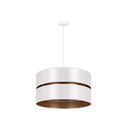 Duolla - Suspension filaire DUO 1xE27/15W/230V d. 40 cm blanc/doré