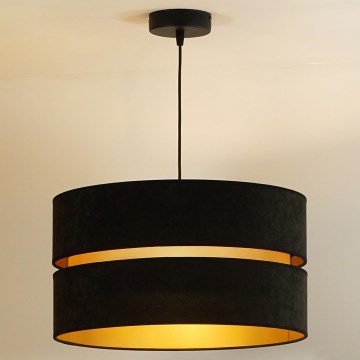 Duolla - Suspension filaire DUO 1xE27/15W/230V d. 40 cm noir/doré
