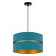 Duolla - Suspension filaire DUO 1xE27/15W/230V turquoise/dorée