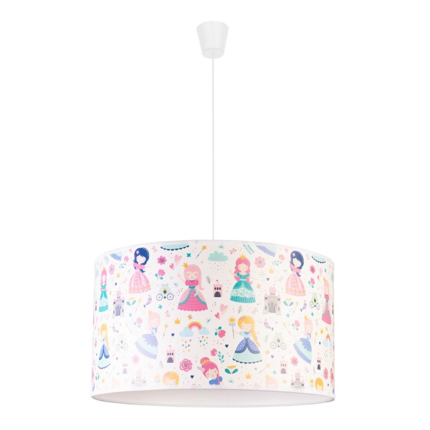Duolla - Suspension filaire enfant PRINT M 1xE27/40W/230V d. 35 cm princesses