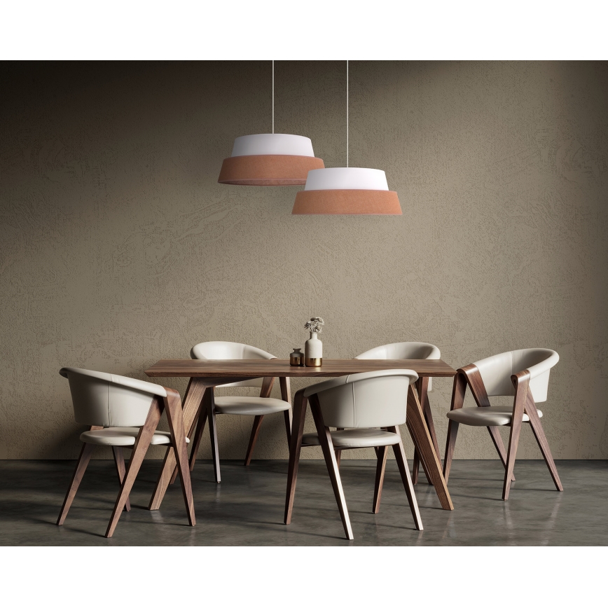 Duolla - Suspension filaire GALAXY 1xE27/15W/230V d. 50 cm marron/blanc