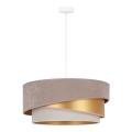 Duolla - Suspension filaire KOBO 1xE27/15W/230V d. 45 cm beige/doré/crème