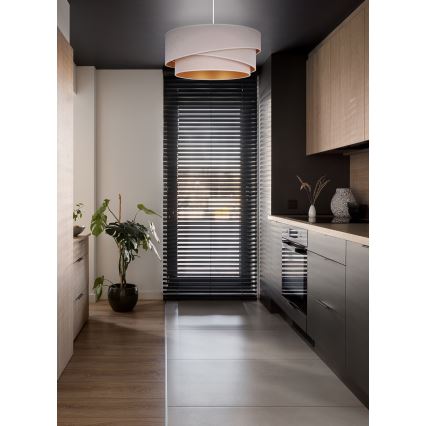 Duolla - Suspension filaire KOBO 1xE27/15W/230V d. 45 cm crème/doré