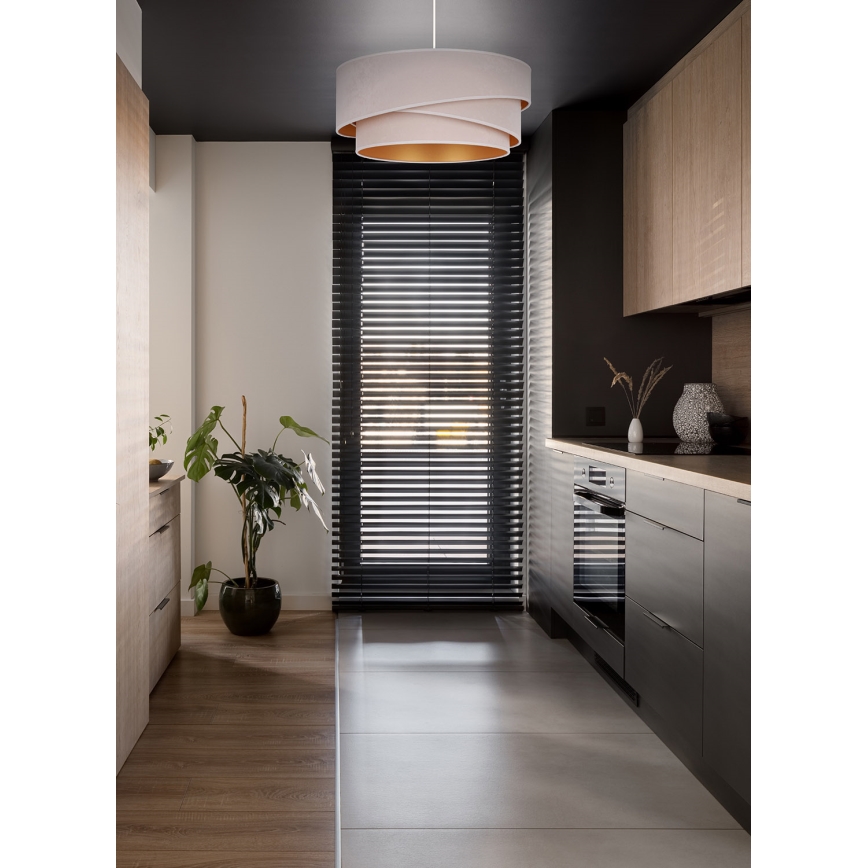 Duolla - Suspension filaire KOBO 1xE27/15W/230V d. 45 cm crème/doré
