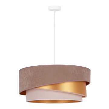 Duolla - Suspension filaire KOBO 1xE27/15W/230V d. 45 cm marron/doré/crème