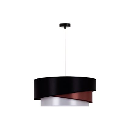 Duolla - Suspension filaire KOBO 1xE27/15W/230V d. 45 cm noir/bordeaux/argent