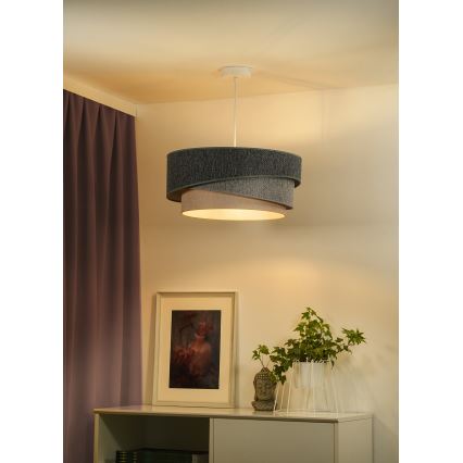 Duolla - Suspension filaire KOBO ECO RECYCLING 1xE27/15W/230V d. 45 cm vert/gris/crème