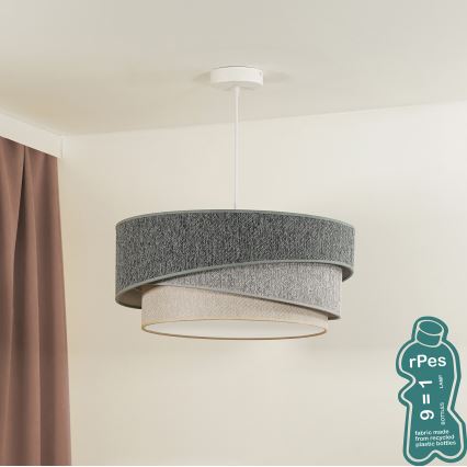 Duolla - Suspension filaire KOBO ECO RECYCLING 1xE27/15W/230V d. 45 cm vert/gris/crème