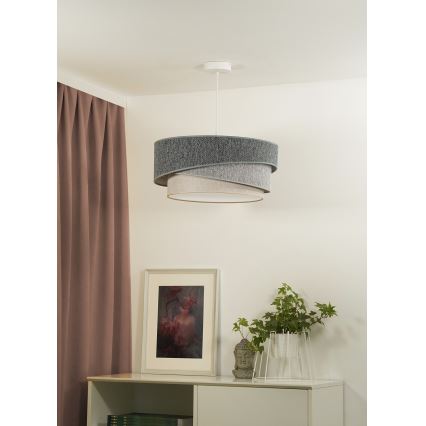 Duolla - Suspension filaire KOBO ECO RECYCLING 1xE27/15W/230V d. 45 cm vert/gris/crème