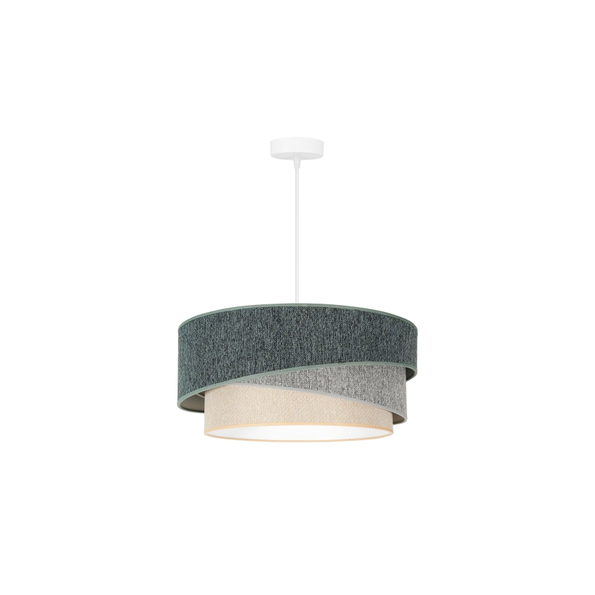 Duolla - Suspension filaire KOBO ECO RECYCLING 1xE27/15W/230V d. 45 cm vert/gris/crème