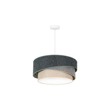Duolla - Suspension filaire KOBO ECO RECYCLING 1xE27/15W/230V d. 45 cm vert/gris/crème