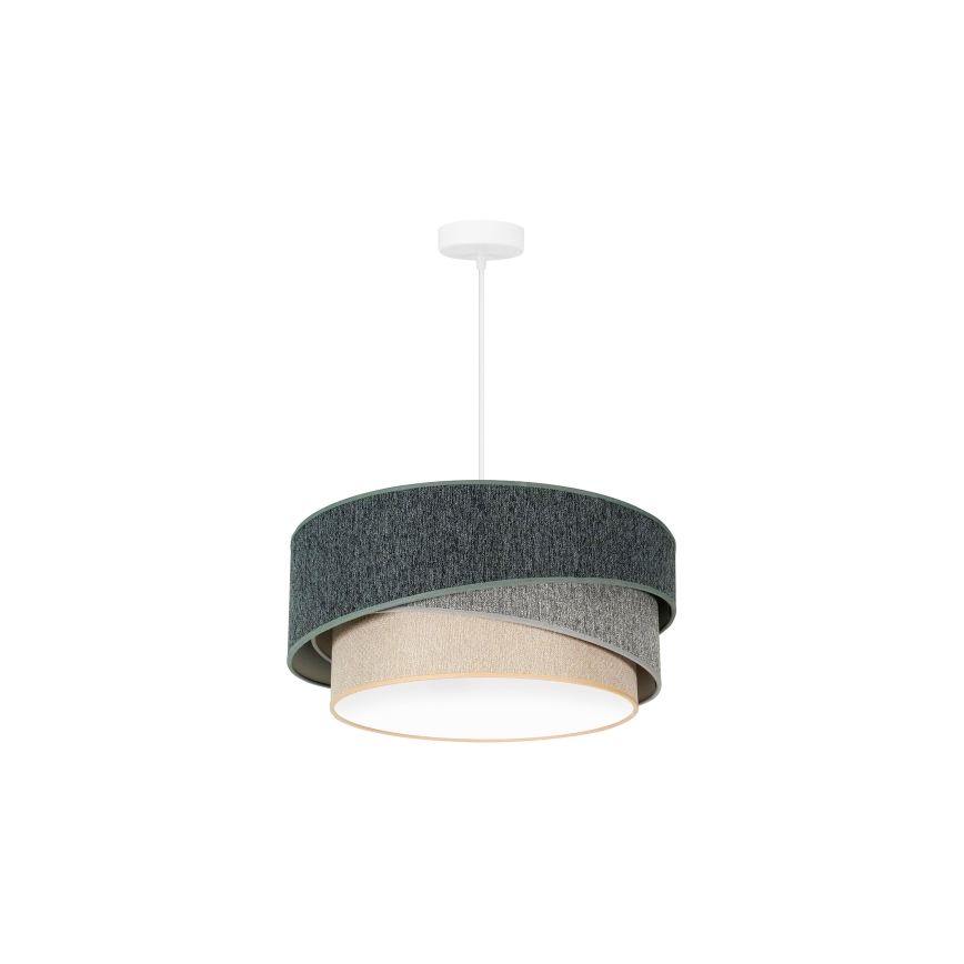 Duolla - Suspension filaire KOBO ECO RECYCLING 1xE27/15W/230V d. 45 cm vert/gris/crème