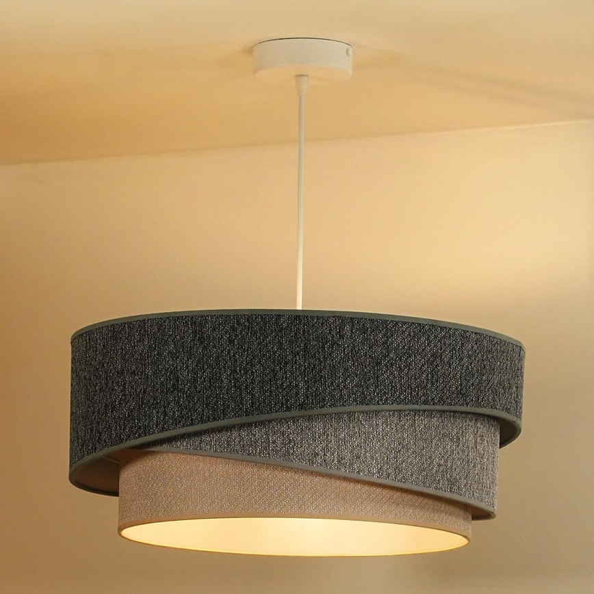 Duolla - Suspension filaire KOBO ECO RECYCLING 1xE27/15W/230V d. 45 cm vert/gris/crème