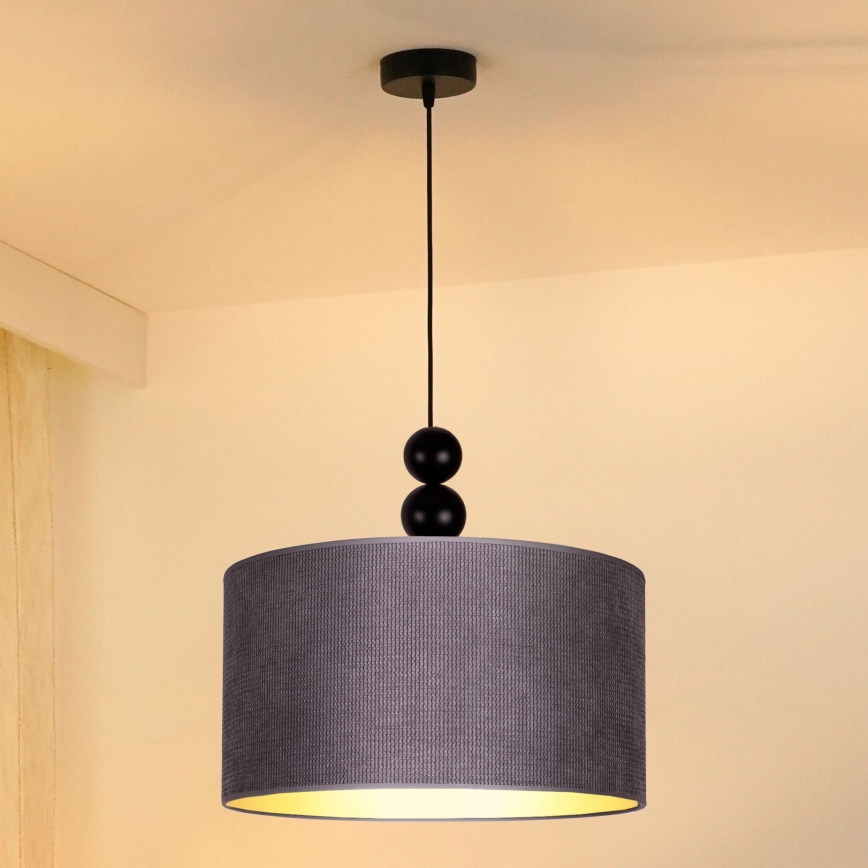 Duolla - Suspension filaire LYON 1xE27/15W/230V d. 40 cm gris