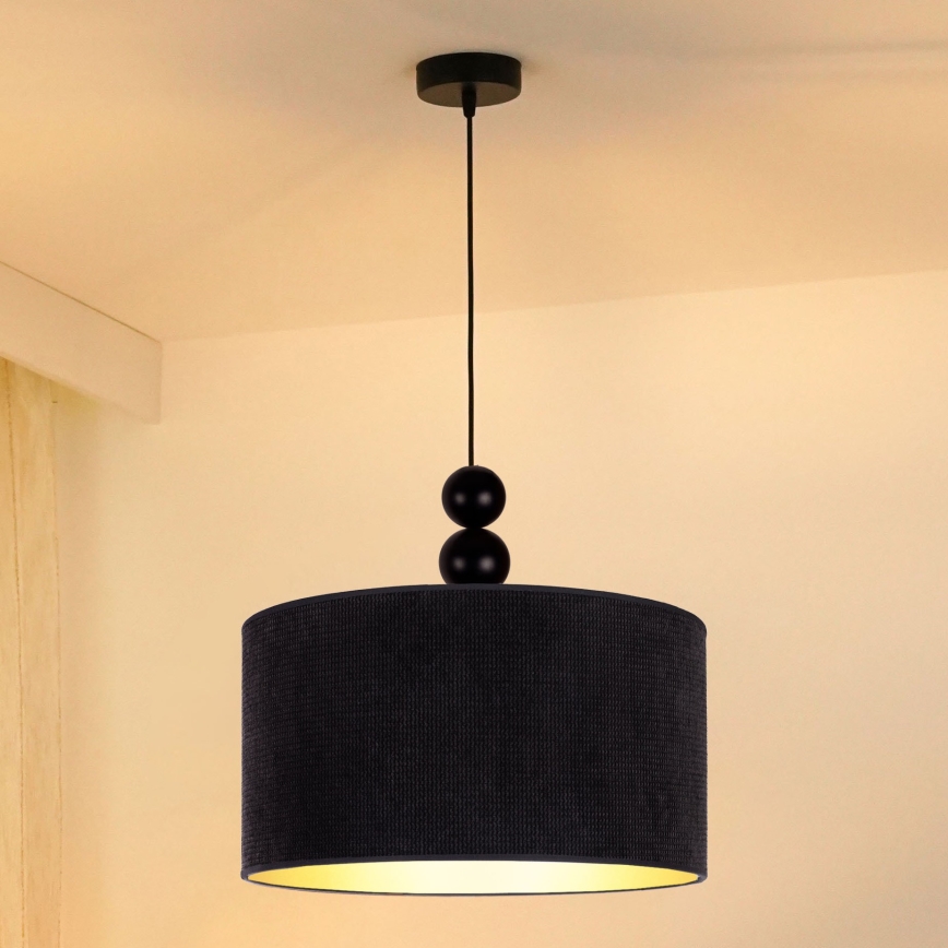 Duolla - Suspension filaire LYON 1xE27/15W/230V d. 40 cm noir